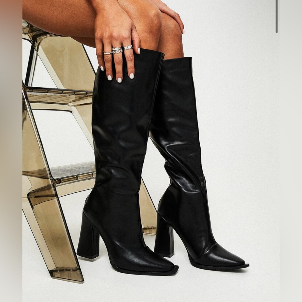 PRINCESS POLLY KEELEY BOOTS MATTE BLACK SIZE 10